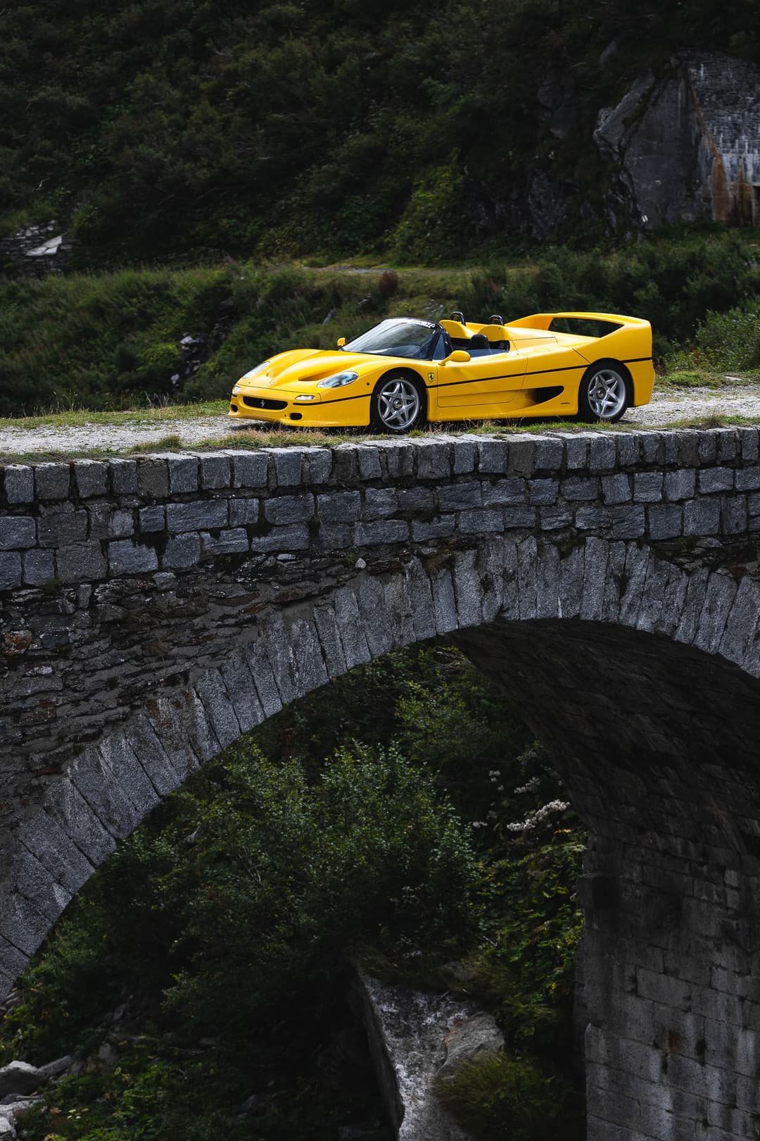 Yellow Ferrari F50